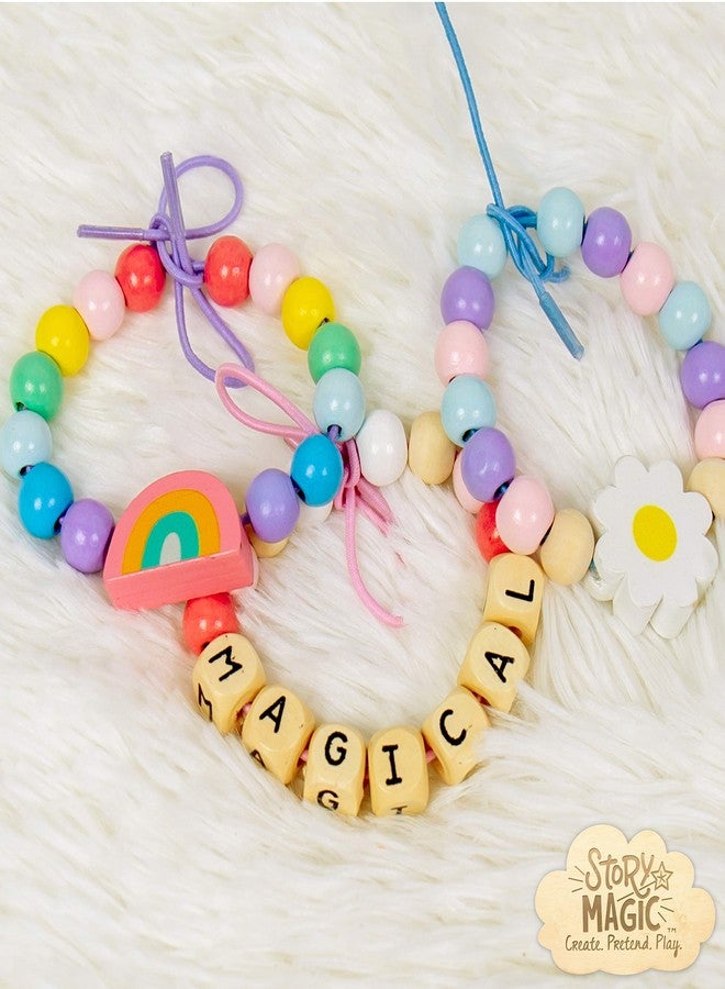 Story Magic Wooden ABC Beads by Horizon Group USA, Premium Wood Jewelry Making Kit, Makes 10+ Pieces of Jewelry, Over 350 Wooden Beads & Charms - Image 4